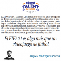 El FIFA21 es algo más que un
videojuego de fútbol